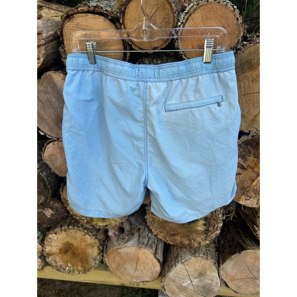 Onia Charles Swim trunks Men  Light Blue Drawstring Quiet luxury Coastal Resort